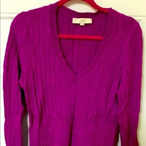 Ann Taylor Loft XL Purple Long Sleeve Sweater.